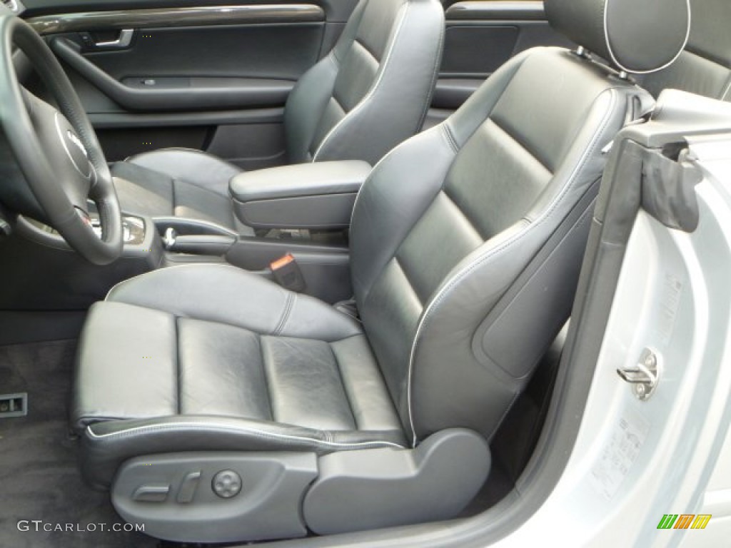 Black/Silver Interior 2005 Audi S4 4.2 quattro Cabriolet Photo #51004597
