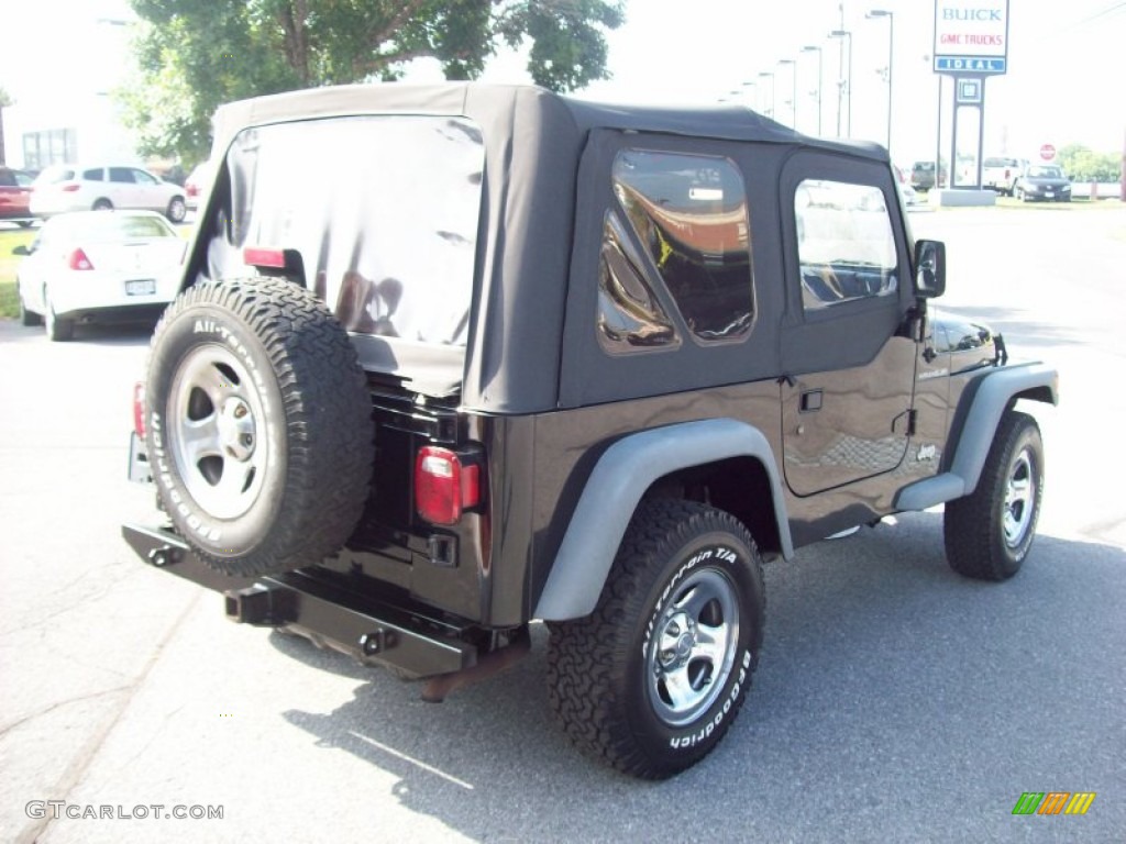 2002 Wrangler X 4x4 - Black / Camel Beige photo #5