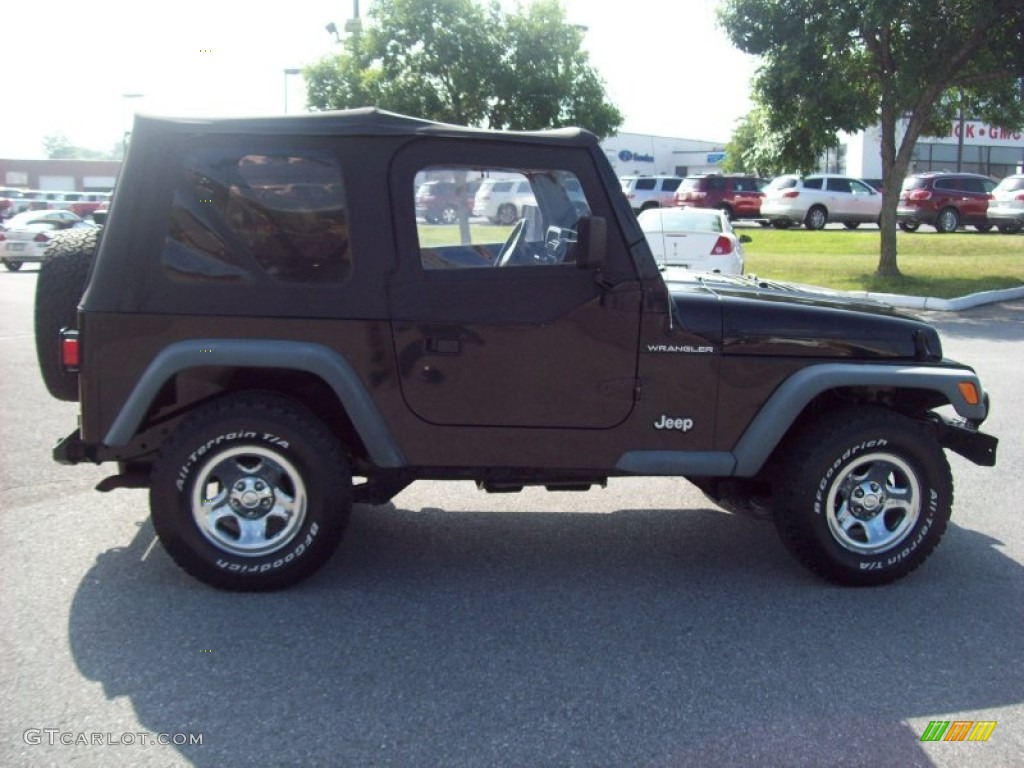 2002 Wrangler X 4x4 - Black / Camel Beige photo #6