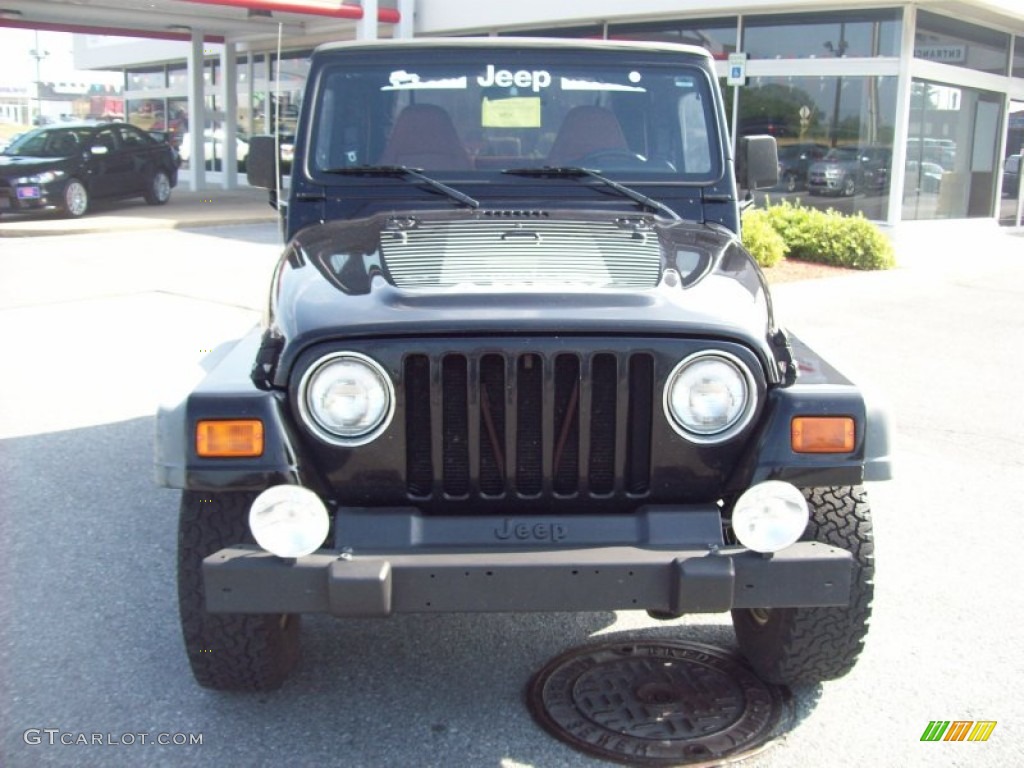 2002 Wrangler X 4x4 - Black / Camel Beige photo #8