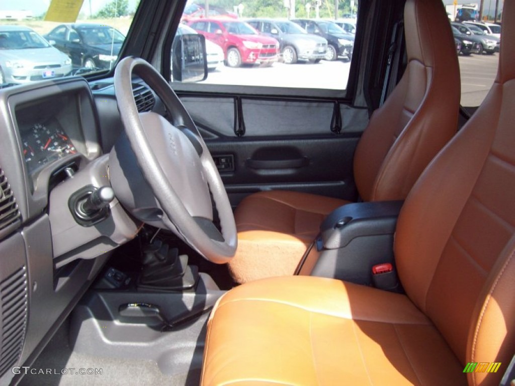 2002 Wrangler X 4x4 - Black / Camel Beige photo #13