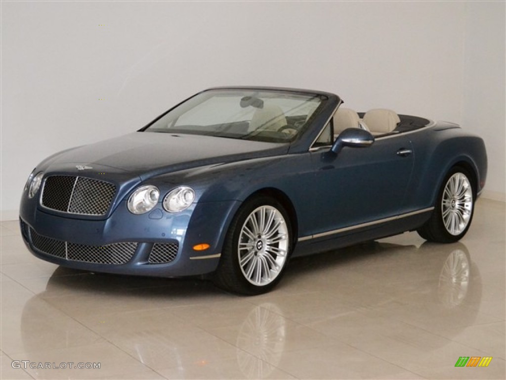 2010 Continental GTC Speed - Blue Crystal / Linen/Imperial Blue photo #1