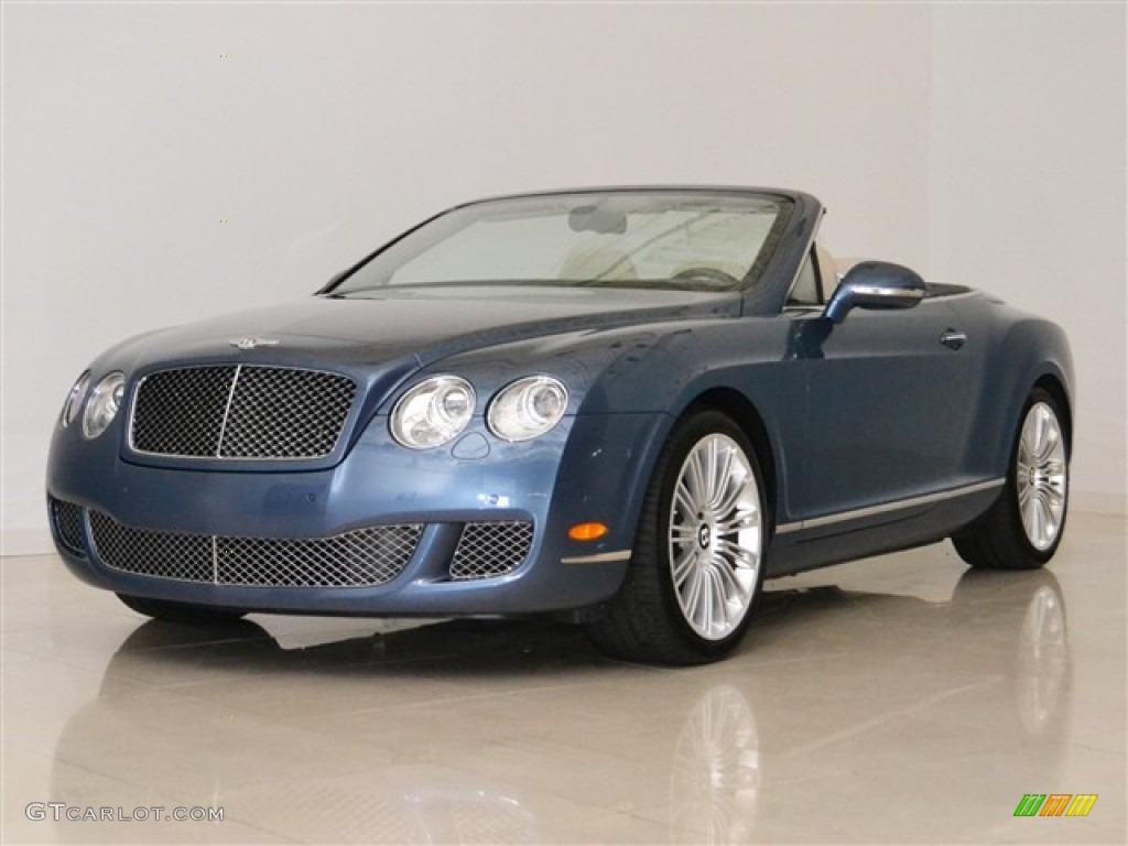 2010 Continental GTC Speed - Blue Crystal / Linen/Imperial Blue photo #2