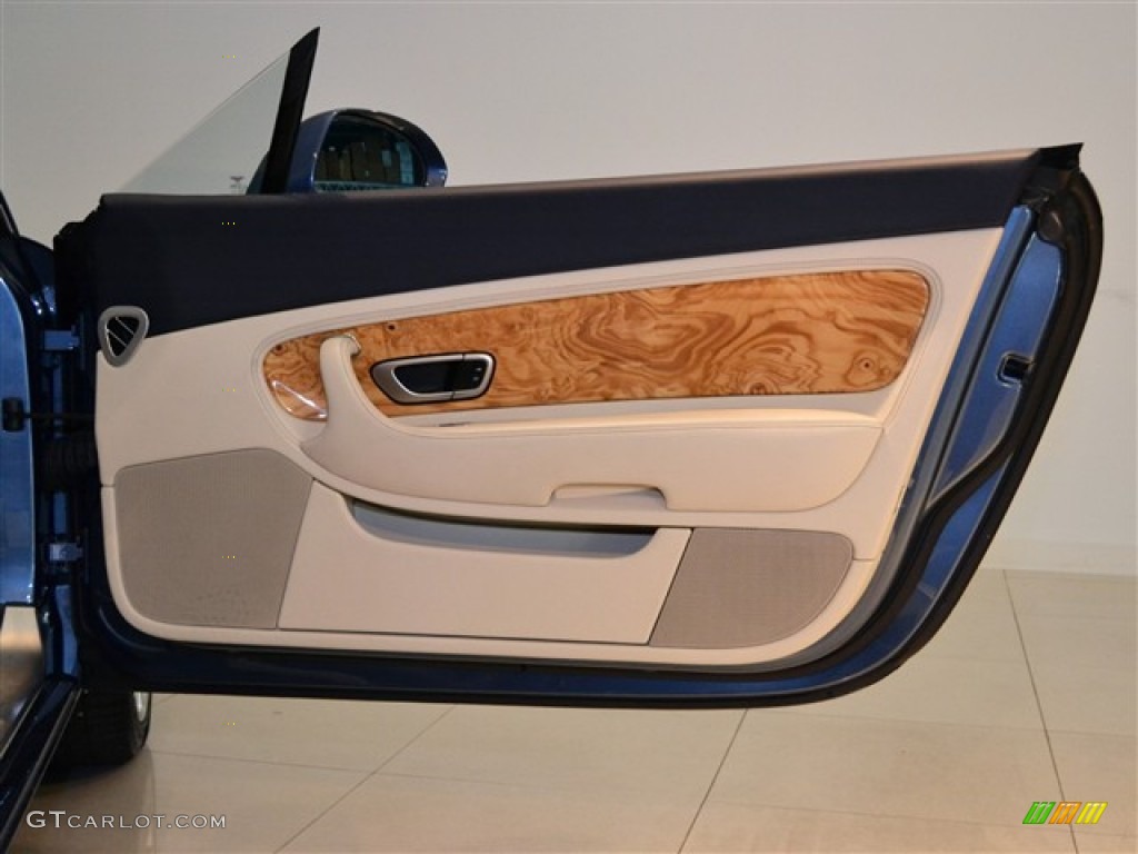 2010 Bentley Continental GTC Speed Linen/Imperial Blue Door Panel Photo #51005878