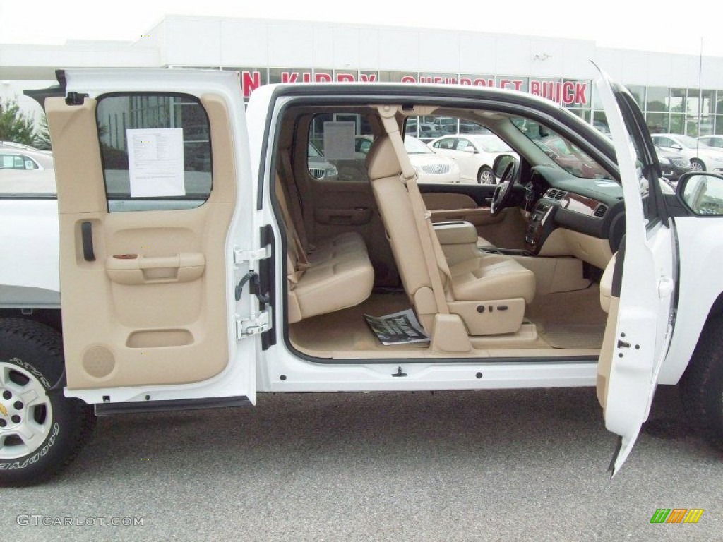 2008 Silverado 1500 LTZ Extended Cab 4x4 - Summit White / Light Cashmere/Ebony Accents photo #14