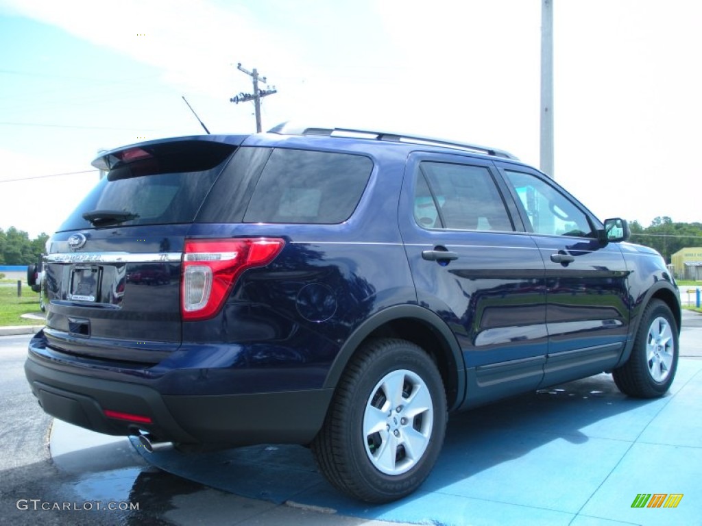 2011 Explorer FWD - Kona Blue Metallic / Medium Light Stone photo #3