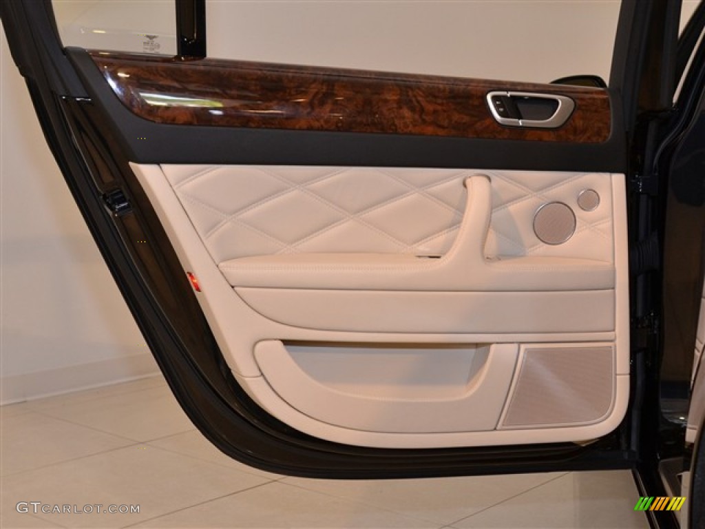 2010 Bentley Continental Flying Spur Speed Linen/Beluga Door Panel Photo #51007111