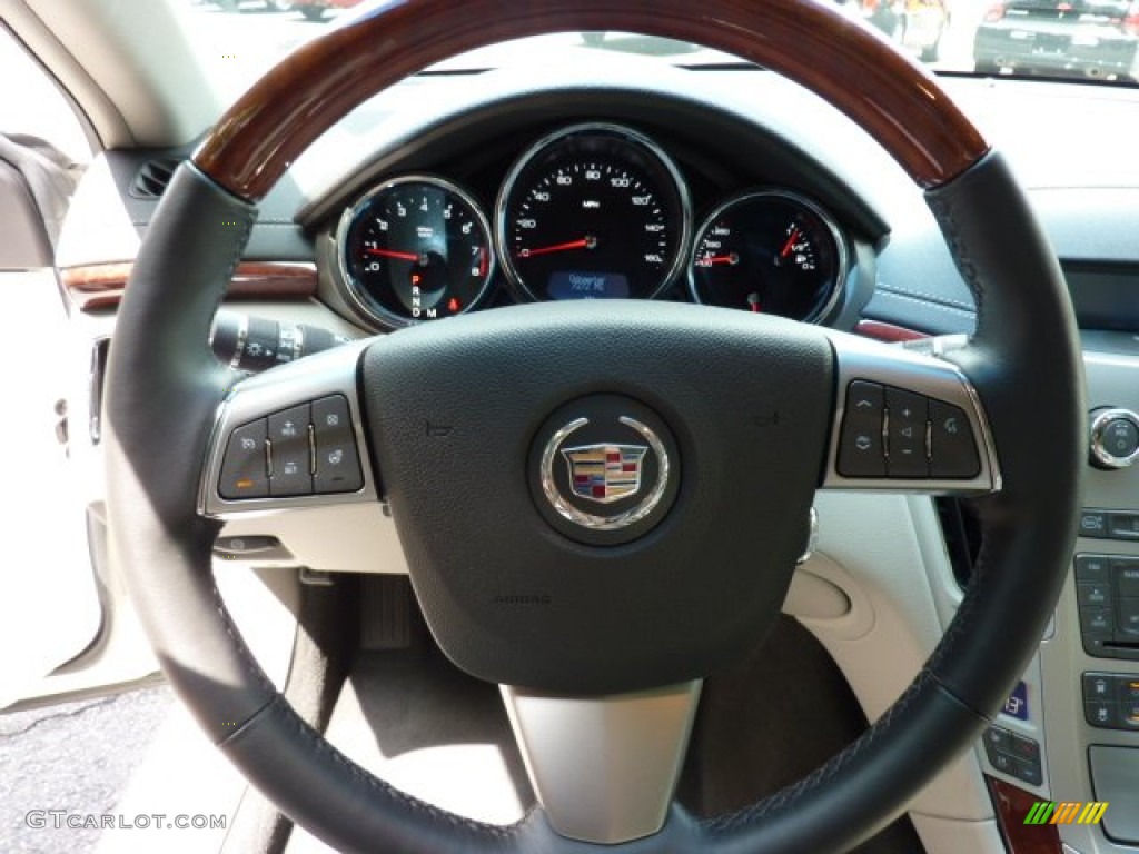 2011 Cadillac CTS 4 3.6 AWD Sedan Cashmere/Cocoa Steering Wheel Photo #51008104
