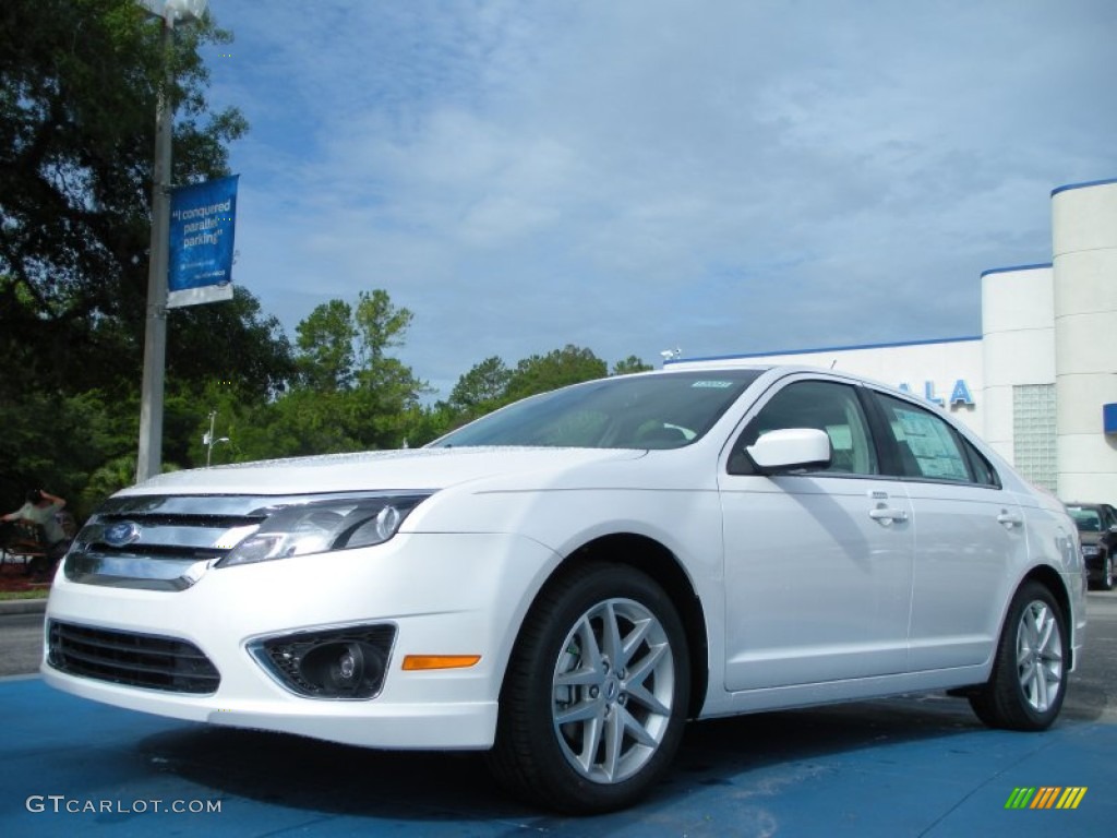 2012 Fusion SEL - White Platinum Tri-Coat / Medium Light Stone photo #1