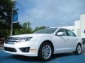 2012 White Platinum Tri-Coat Ford Fusion SEL  photo #1