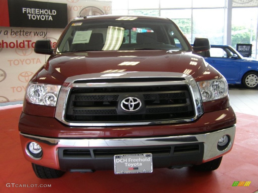 2010 Tundra TRD Double Cab 4x4 - Radiant Red / Graphite Gray photo #2