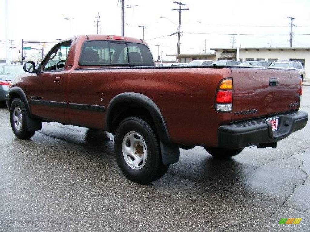 2000 Tundra SR5 Regular Cab 4x4 - Autumn Red Mica / Oak photo #5