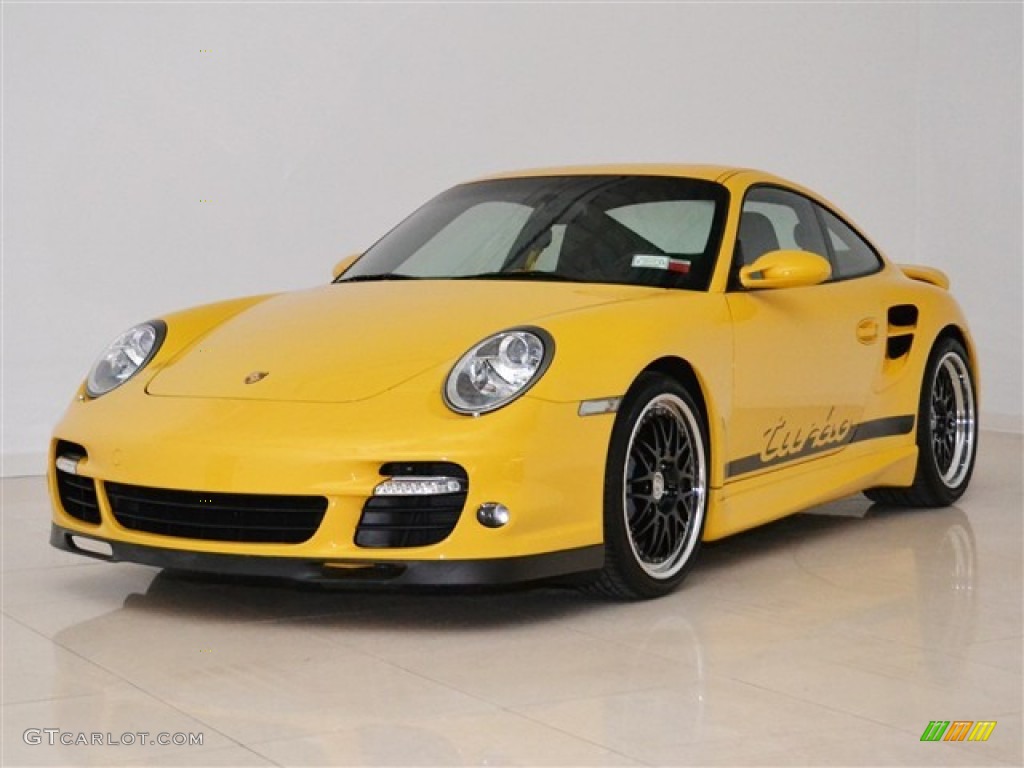 2007 911 Turbo Coupe - Speed Yellow / Black photo #2