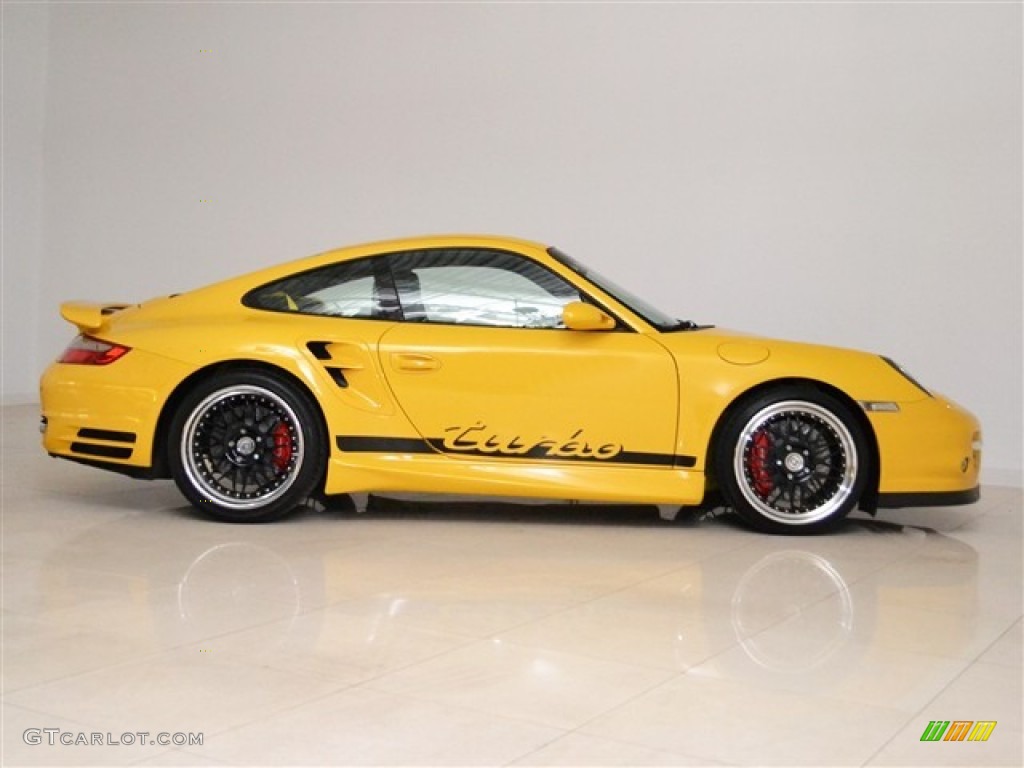 2007 911 Turbo Coupe - Speed Yellow / Black photo #8