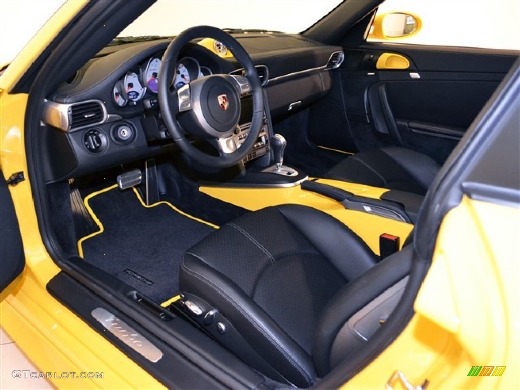 Black Interior 2007 Porsche 911 Turbo Coupe Photo #51012316