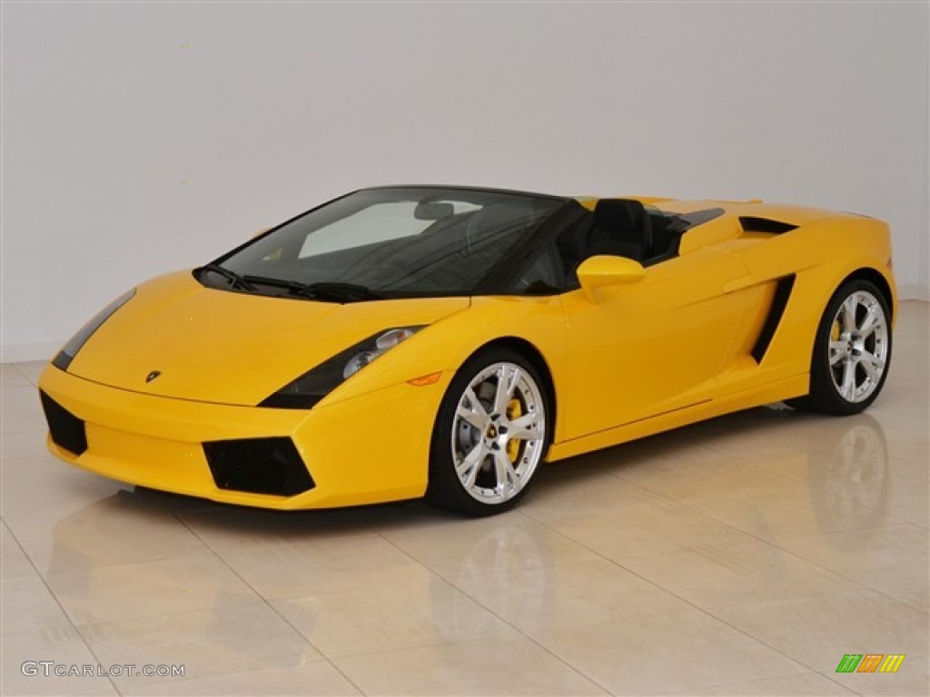 Giallo Midas (Yellow) 2008 Lamborghini Gallardo Spyder E-Gear Exterior Photo #51012499