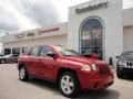 2010 Inferno Red Crystal Pearl Jeep Compass Sport 4x4  photo #1