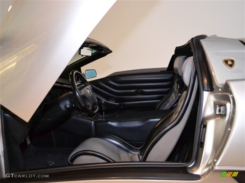 Black/Grey Interior 1999 Lamborghini Diablo VT Roadster Millenium Edition Photo #51013135