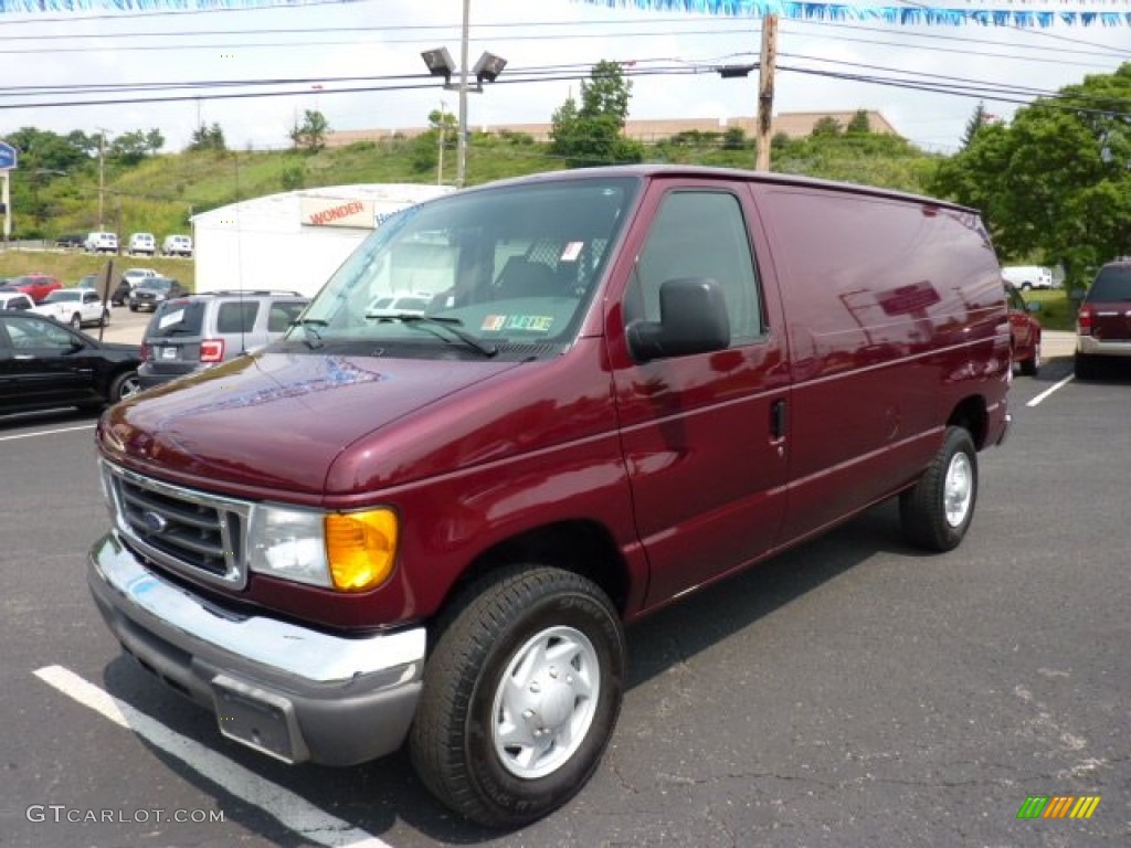Dark Toreador Red Metallic 2007 Ford E Series Van E250 Super Duty Commercial Exterior Photo #51015007