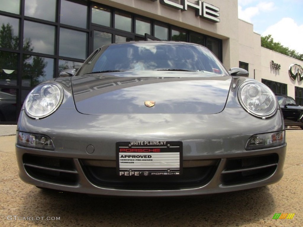 2008 911 Carrera 4S Coupe - Meteor Grey Metallic / Black photo #2