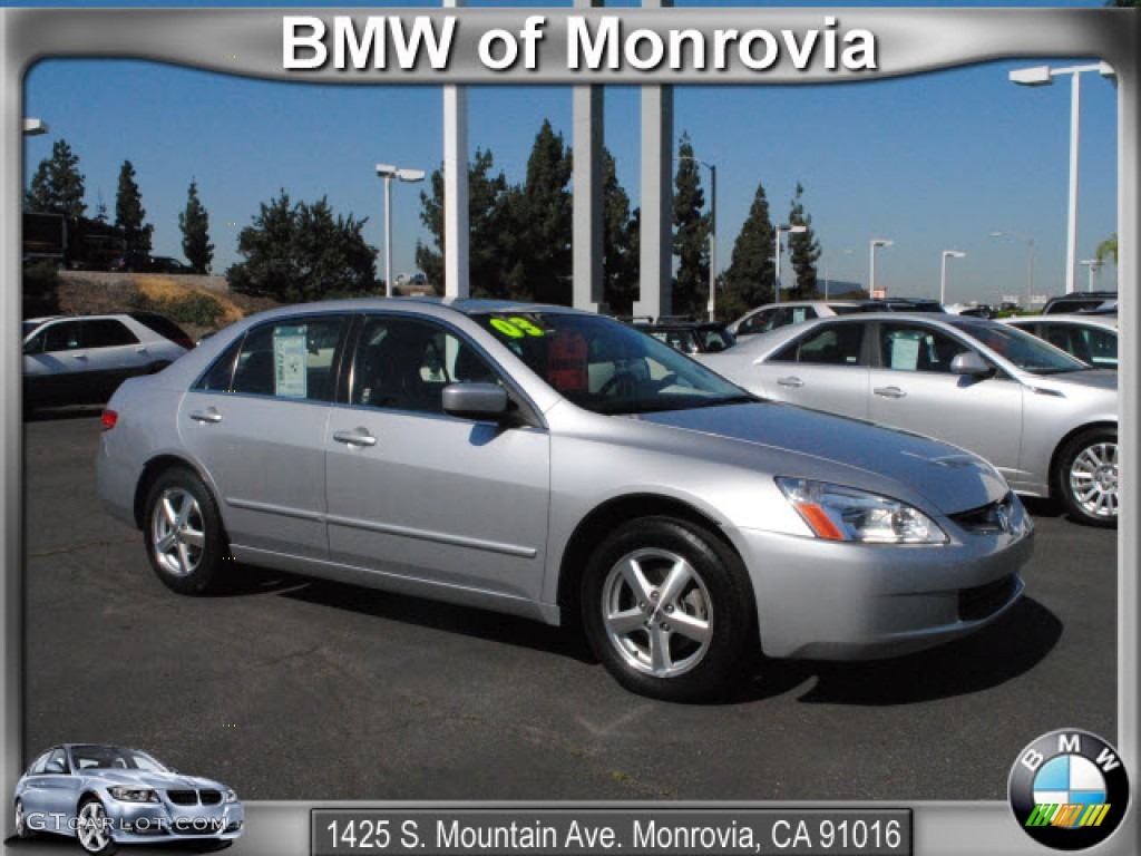 2003 Accord EX-L Sedan - Satin Silver Metallic / Black photo #1