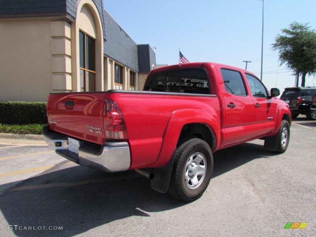 2007 Tacoma V6 SR5 PreRunner Double Cab - Radiant Red / Taupe photo #7