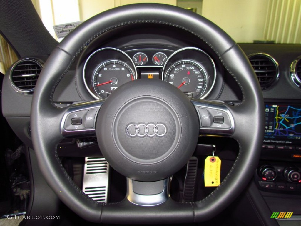 2010 Audi TT 2.0 TFSI quattro Coupe Black Nappa Leather Steering Wheel Photo #51019126