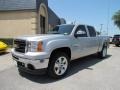 2010 Pure Silver Metallic GMC Sierra 1500 SLE Crew Cab  photo #3