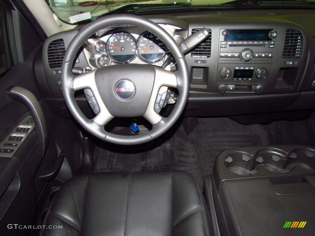 2010 Sierra 1500 SLE Crew Cab - Pure Silver Metallic / Ebony photo #15