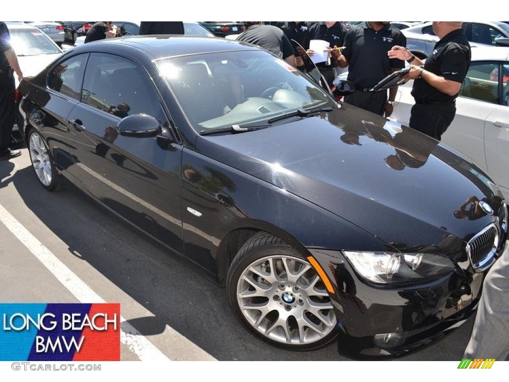 2009 3 Series 328i Coupe - Jet Black / Black photo #1