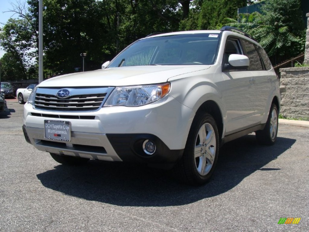 2009 Forester 2.5 X Limited - Satin White Pearl / Platinum photo #3