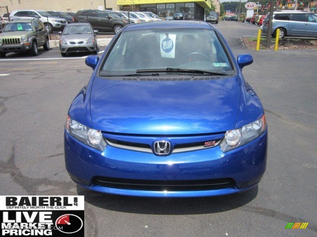 2008 Civic Si Sedan - Fiji Blue Pearl / Black photo #2