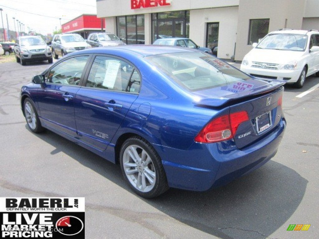 2008 Civic Si Sedan - Fiji Blue Pearl / Black photo #5