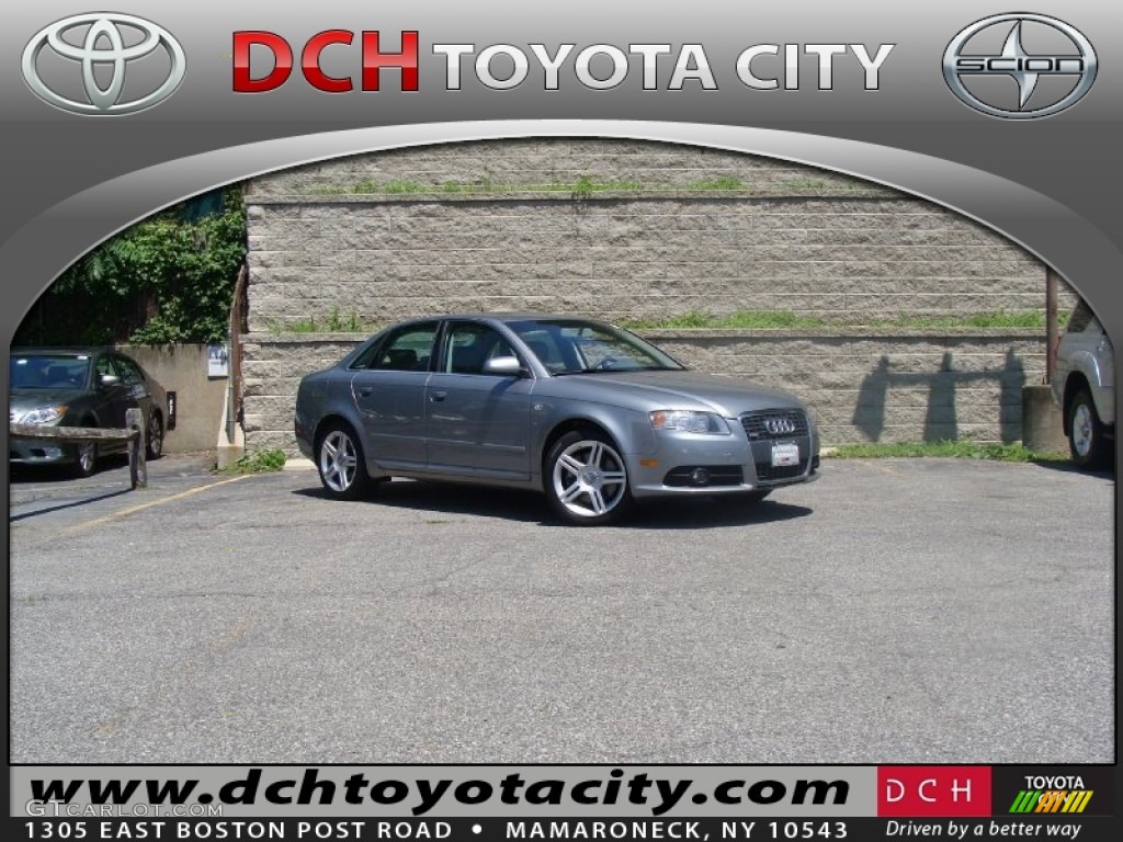 2008 A4 2.0T quattro S-Line Sedan - Quartz Grey Metallic / Light Gray photo #1