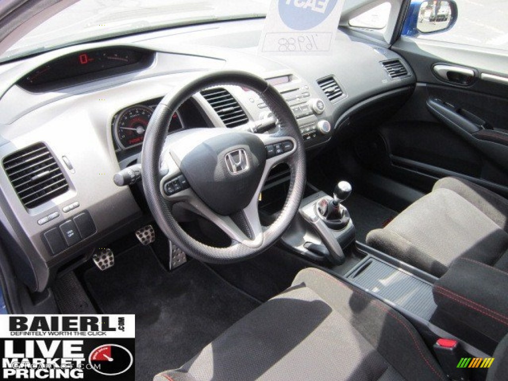 2008 Civic Si Sedan - Fiji Blue Pearl / Black photo #11