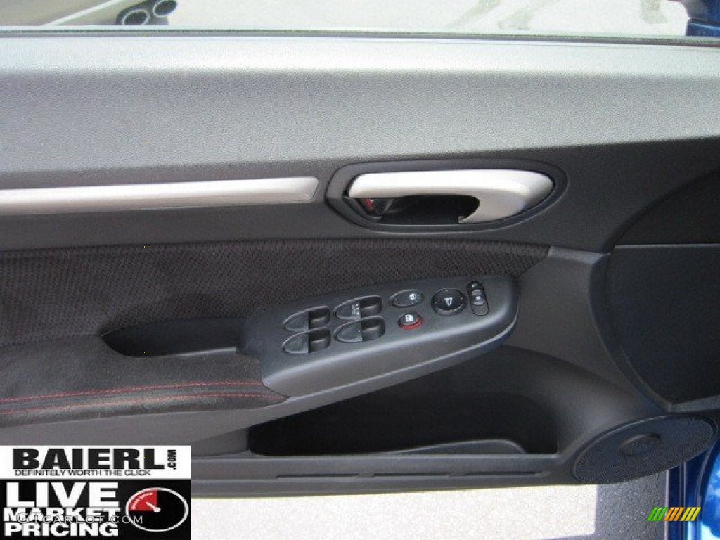 2008 Civic Si Sedan - Fiji Blue Pearl / Black photo #13