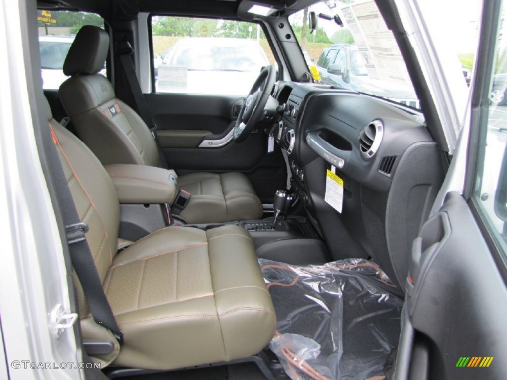 Black/Dark Olive Interior 2011 Jeep Wrangler Unlimited Sahara 70th Anniversary 4x4 Photo #51022345