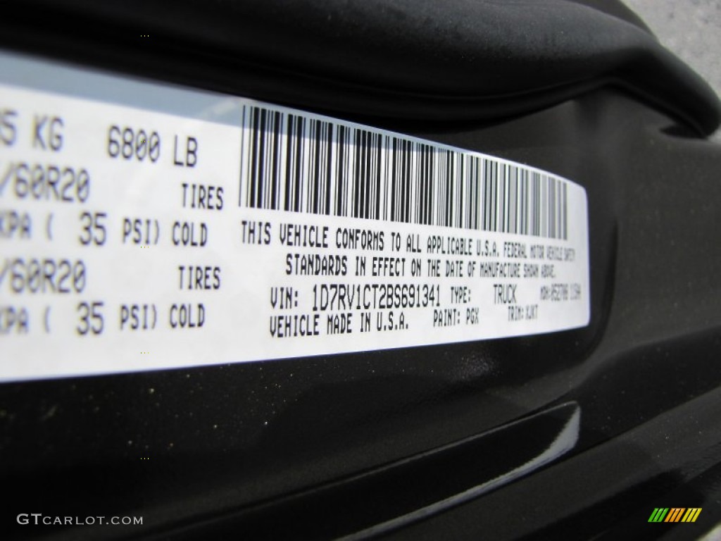 2011 Ram 1500 Color Code PGX for Sagebrush Pearl Photo #51025615