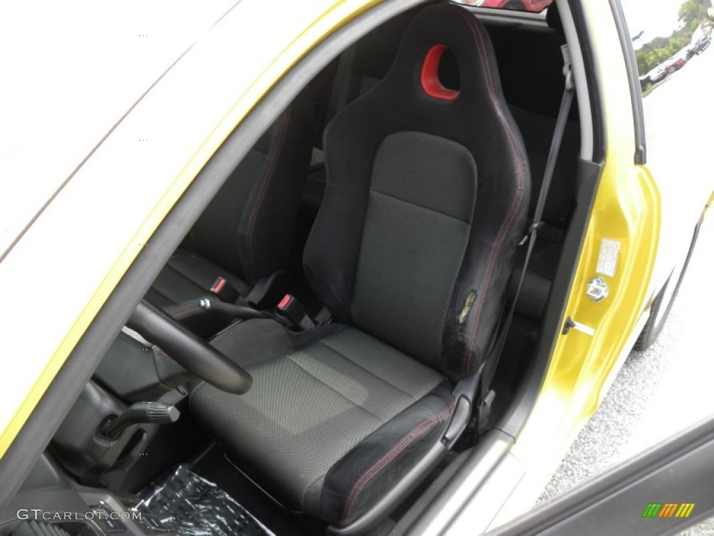 2002 Civic Si Hatchback - Yellow Pearl Metallic / Black photo #6