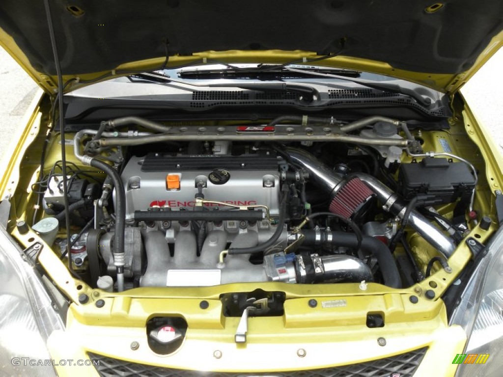 2002 Civic Si Hatchback - Yellow Pearl Metallic / Black photo #18