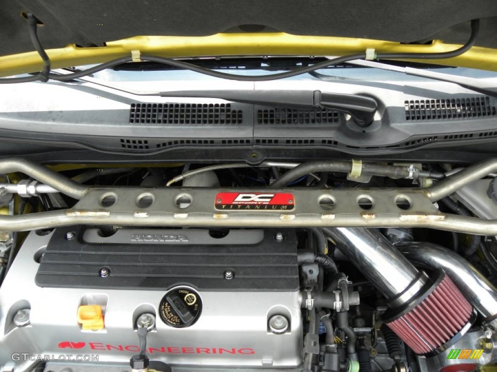 2002 Civic Si Hatchback - Yellow Pearl Metallic / Black photo #19