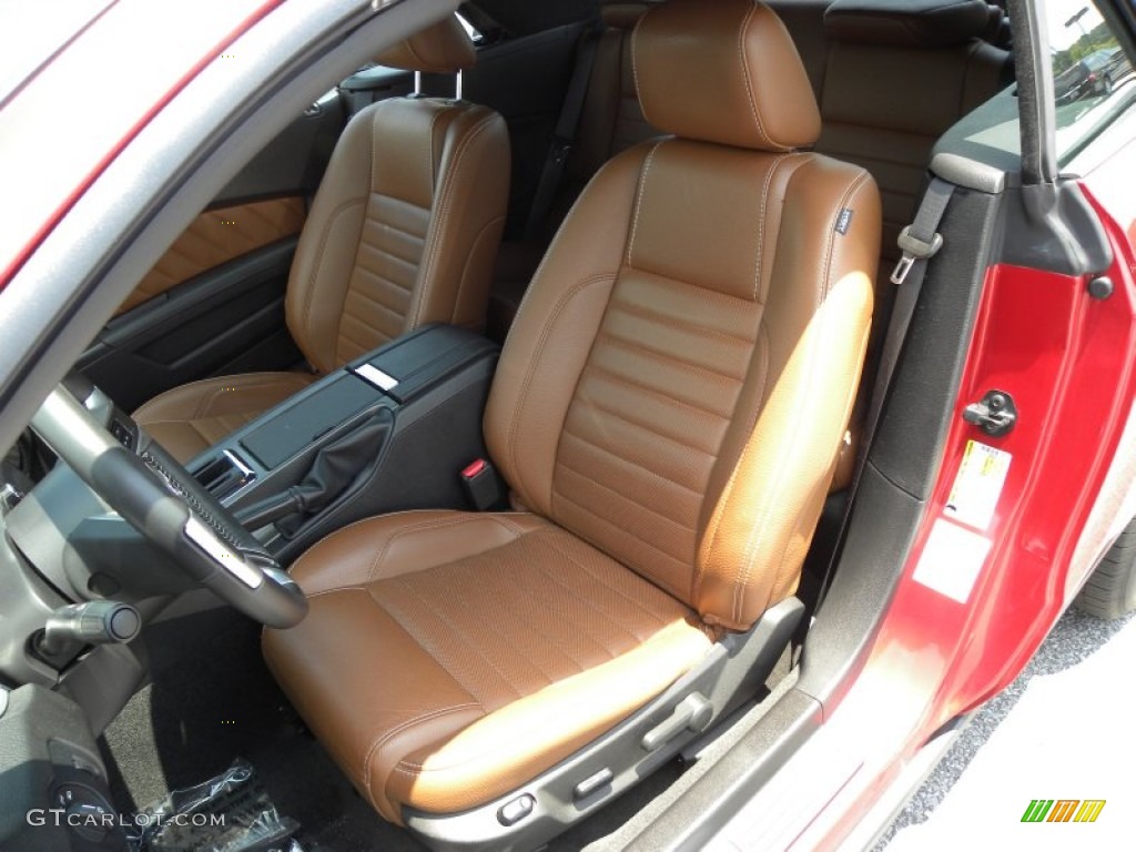 2011 Mustang V6 Premium Convertible - Red Candy Metallic / Saddle photo #4
