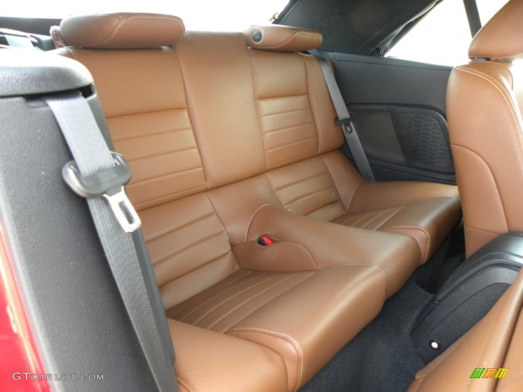 2011 Mustang V6 Premium Convertible - Red Candy Metallic / Saddle photo #8