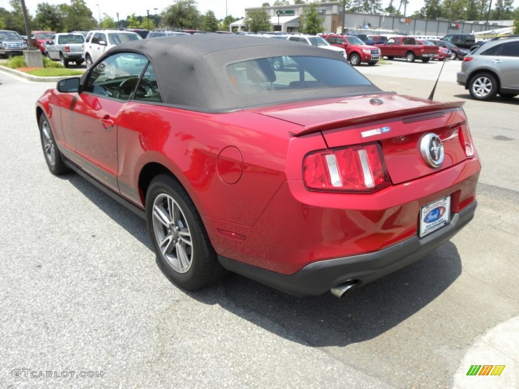 2011 Mustang V6 Premium Convertible - Red Candy Metallic / Saddle photo #13