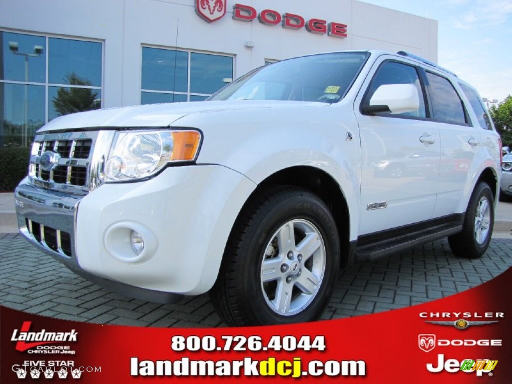 2008 Escape Hybrid - Oxford White / Stone photo #1