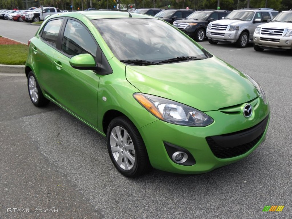 2011 MAZDA2 Touring - Spirited Green Metallic / Black photo #1