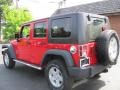 2008 Flame Red Jeep Wrangler Unlimited X 4x4  photo #15