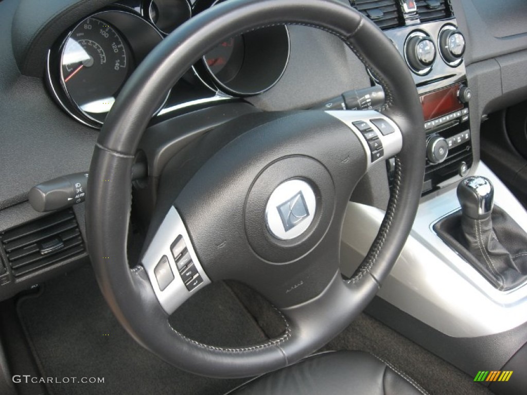 2008 Saturn Sky Roadster Black Steering Wheel Photo #51028999