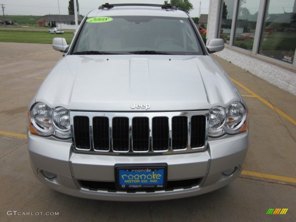 2008 Grand Cherokee Limited 4x4 - Bright Silver Metallic / Dark Khaki/Light Graystone photo #2