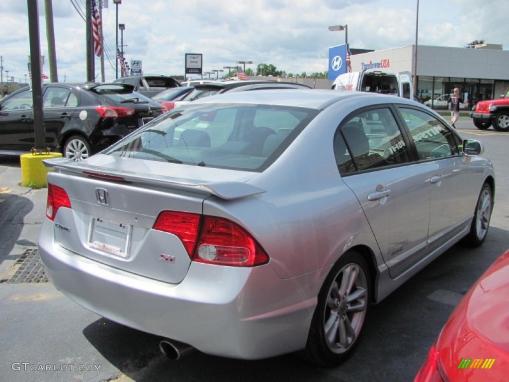 2007 Civic Si Sedan - Alabaster Silver Metallic / Black photo #15